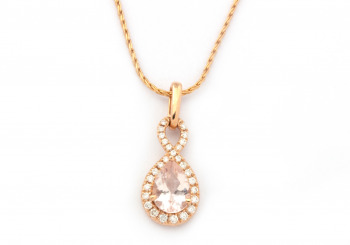 14k Morganite Pendant