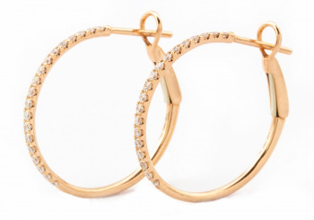 14k Diamond Hoops 14k Diamond Hoops