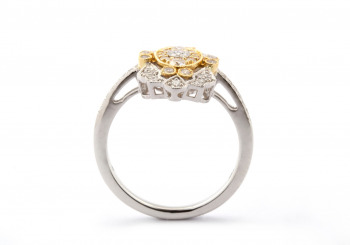 14k Two-Tone Diamond Ring