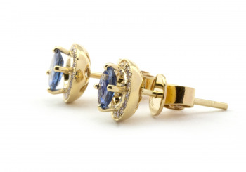 14k Yogo Sapphire Studs 14k Yogo Sapphire Studs