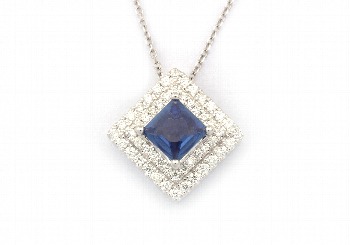 14k Yogo Sapphire Necklace