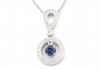 14k Yogo Sapphire Necklace