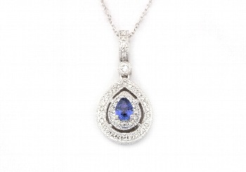 14k Yogo Sapphire Necklace