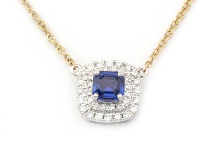 14k Yogo Sapphire Necklace 