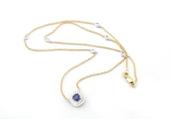14k Yogo Sapphire Necklace 14k Yogo Sapphire Necklace