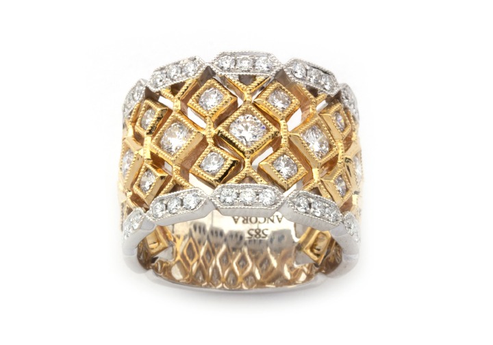 14k Diamond Fashion Band