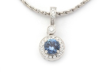14k Yogo Sapphire Pendant