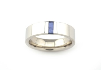Platinum Yogo Sapphire Baguette Ring