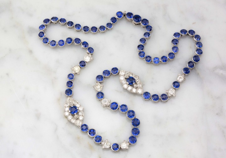 Vintage Yogo Sapphire Necklace