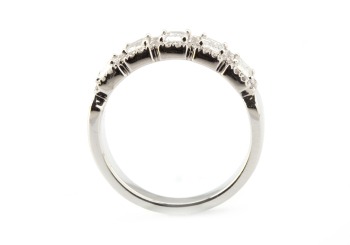 14k 5 Stone Halo Diamond Band