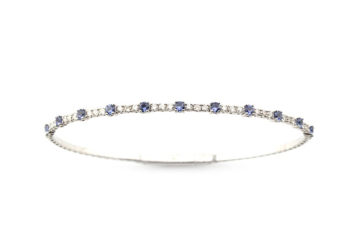 14k Yogo Sapphire Diamond Bracelet