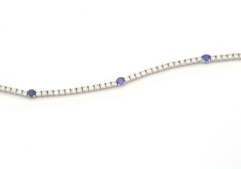 14k Yogo Sapphire and Diamond Bracelet