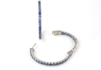 14K White Gold Yogo Hoops