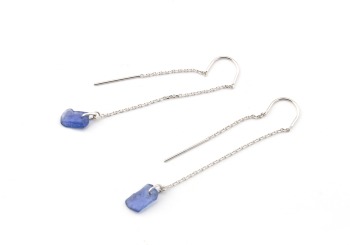 14k Yogo Sapphire Earrings