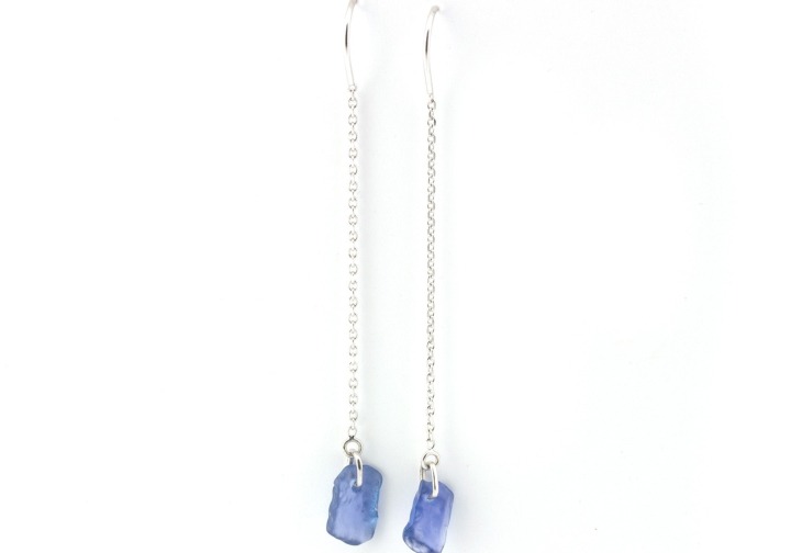 14k  Yogo Sapphire earrings