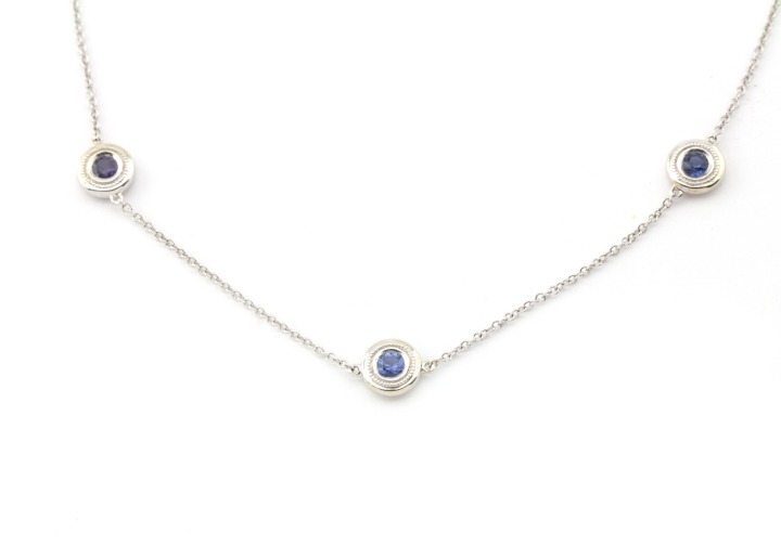 14K Yogo Sapphire Necklace