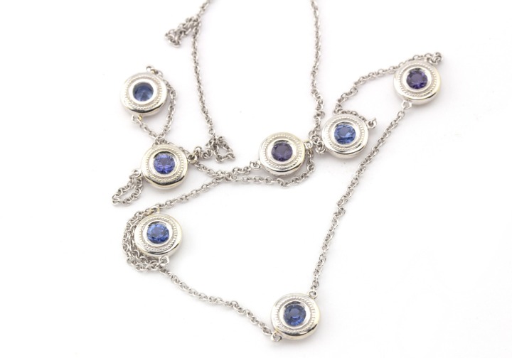 14K Yogo Sapphire Necklace