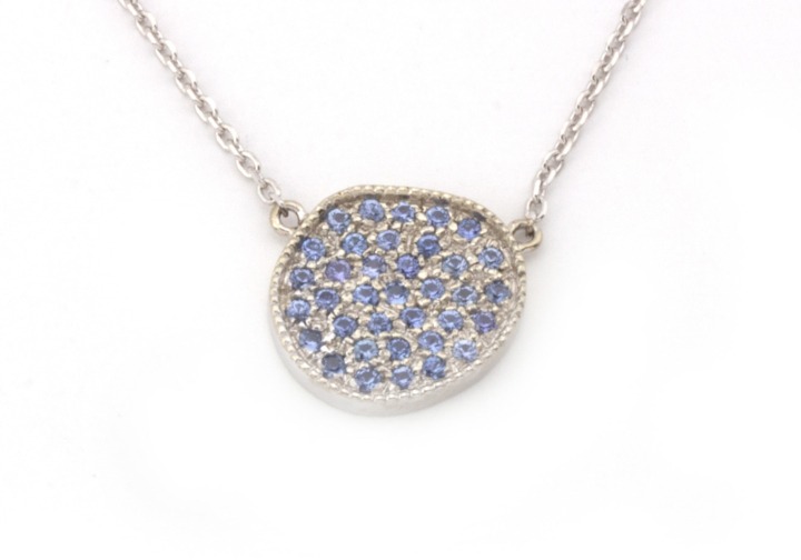 14K Yogo Sapphire Fashion Necklace