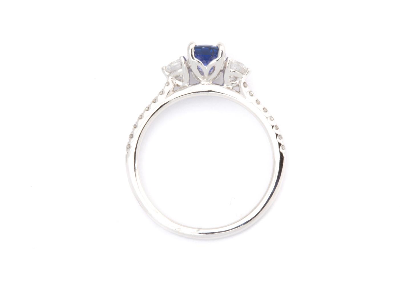 Yogo Sapphire and Diamond Ring