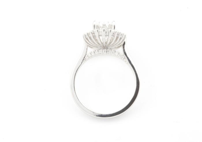 Halo Oval Diamond Engagement Ring