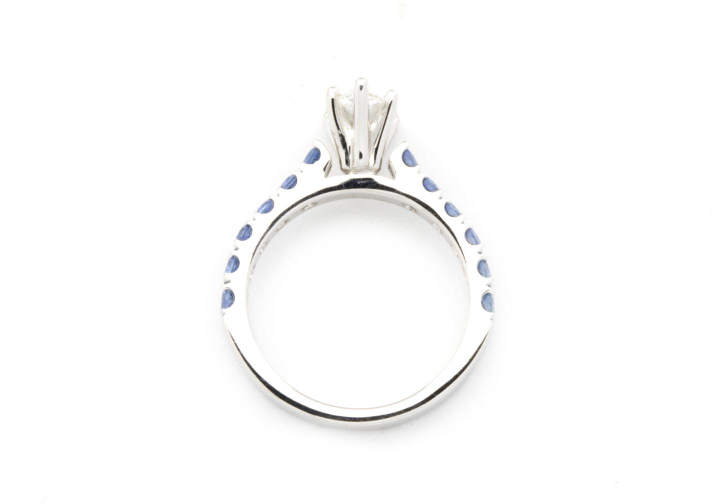 Diamond and Yogo Sapphire Engagement Ring