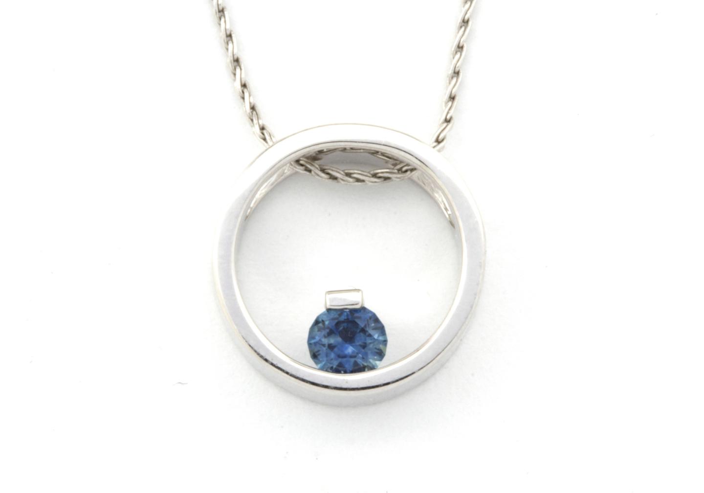 14k Montana Sapphire Pendant 