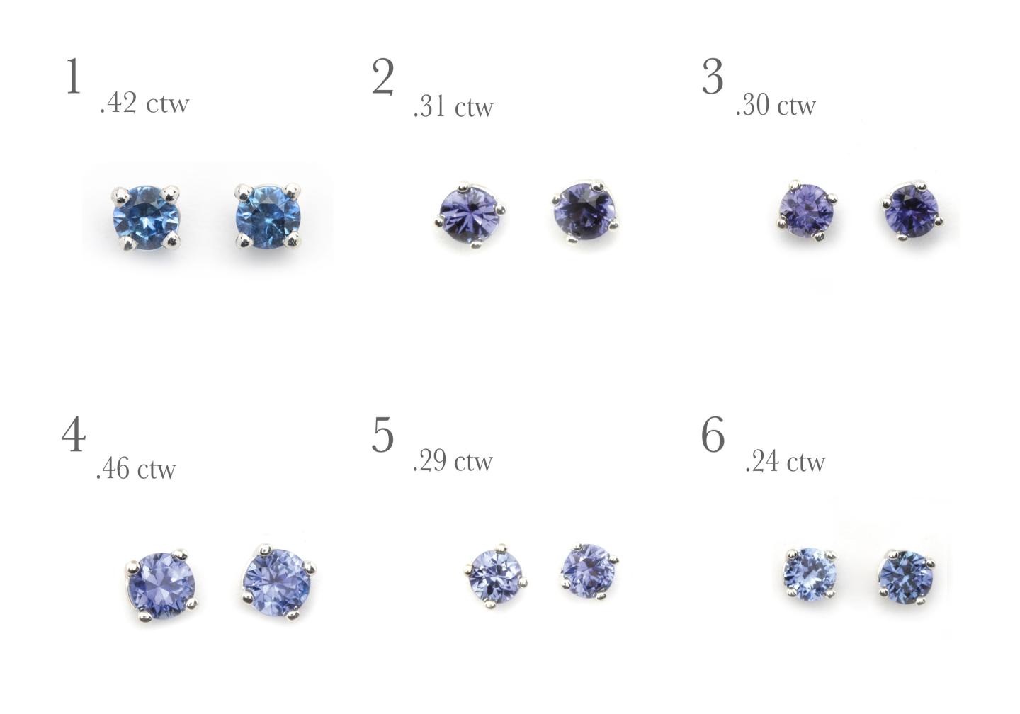 Yogo Sapphire Stud Earrings