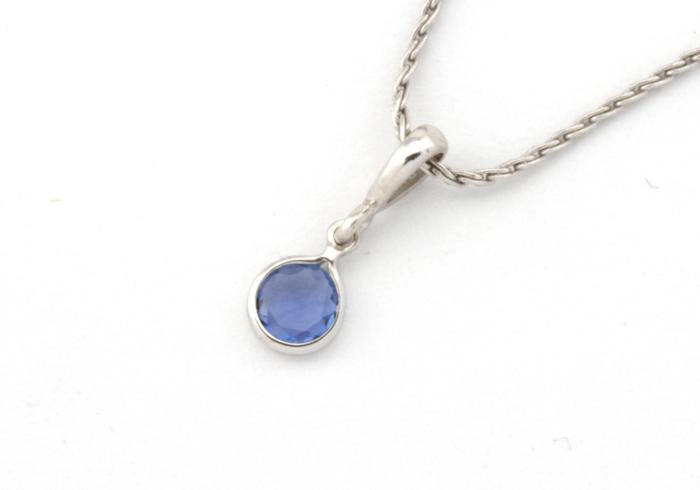 Yogo Sapphire Drop Pendant