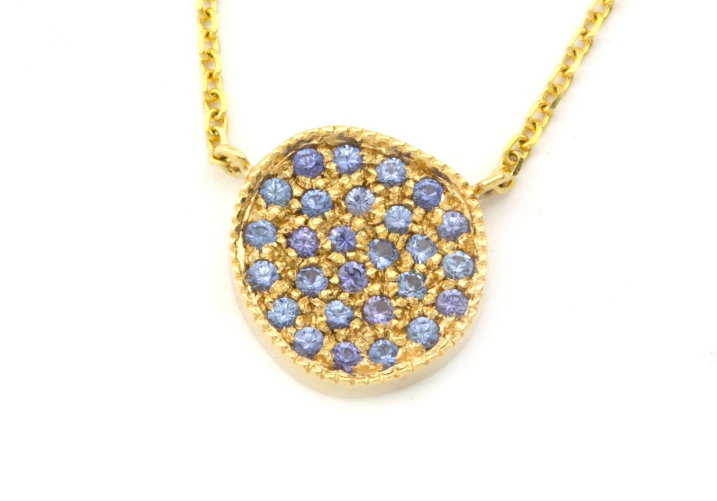 14K Yogo Sapphire Fashion Necklace
