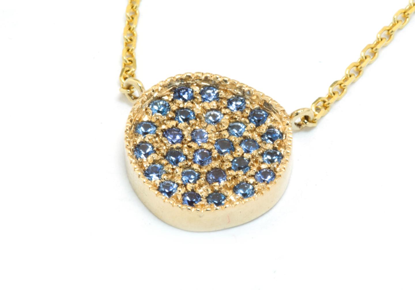 14K Yogo Sapphire Fashion Necklace