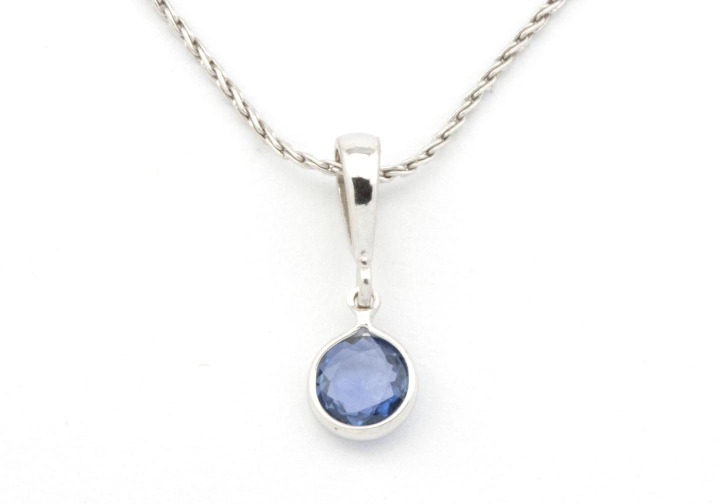 Yogo Sapphire Drop Pendant 