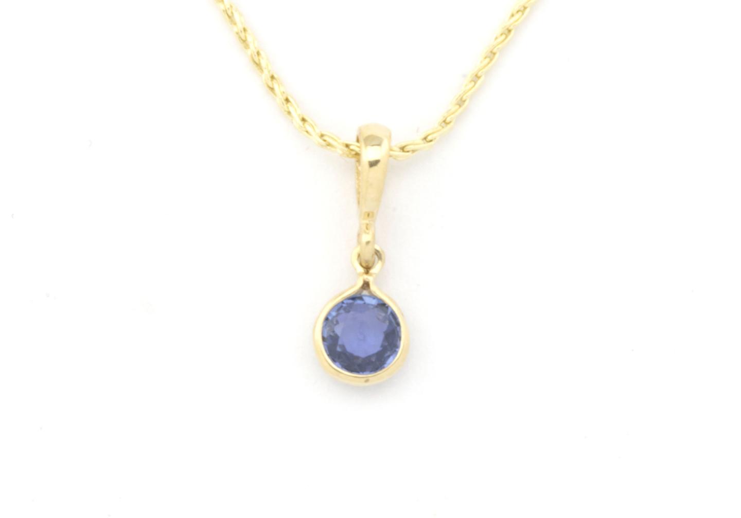 Yogo Sapphire Drop Pendant 