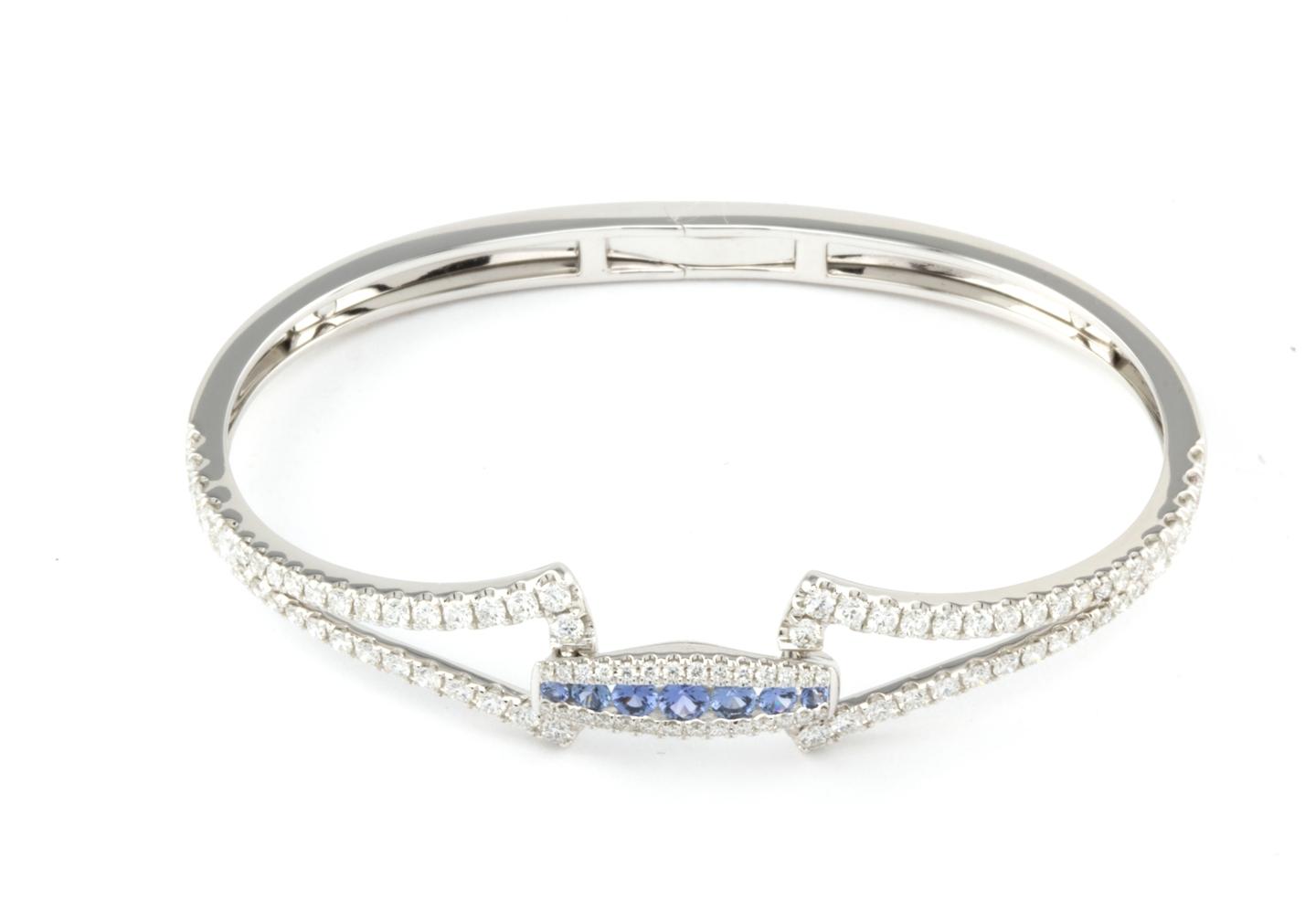 Yogo Sapphire Bangle Bracelet