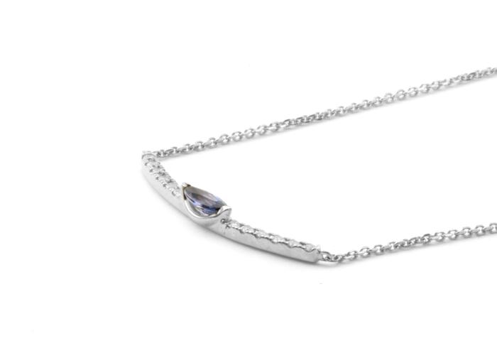 14k Yogo Sapphire and Diamond Necklace