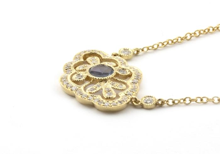 14K Yogo & Diamond Pendant
