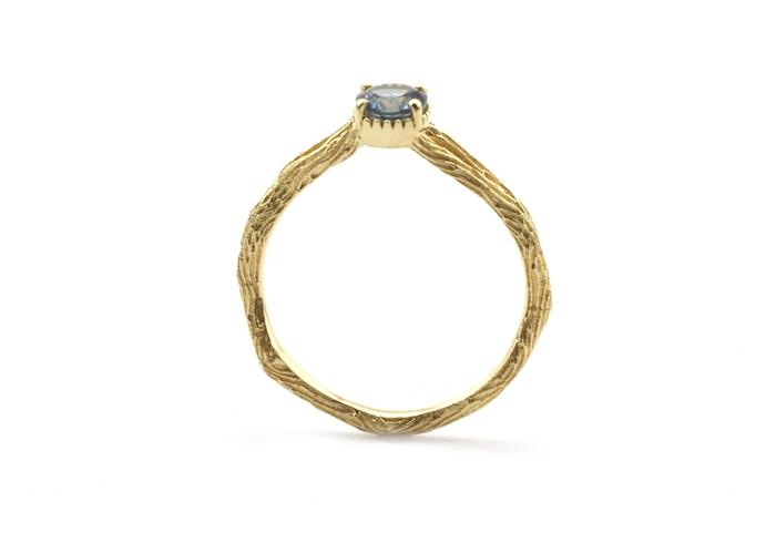 14k Fancy Montana Sapphire Ring