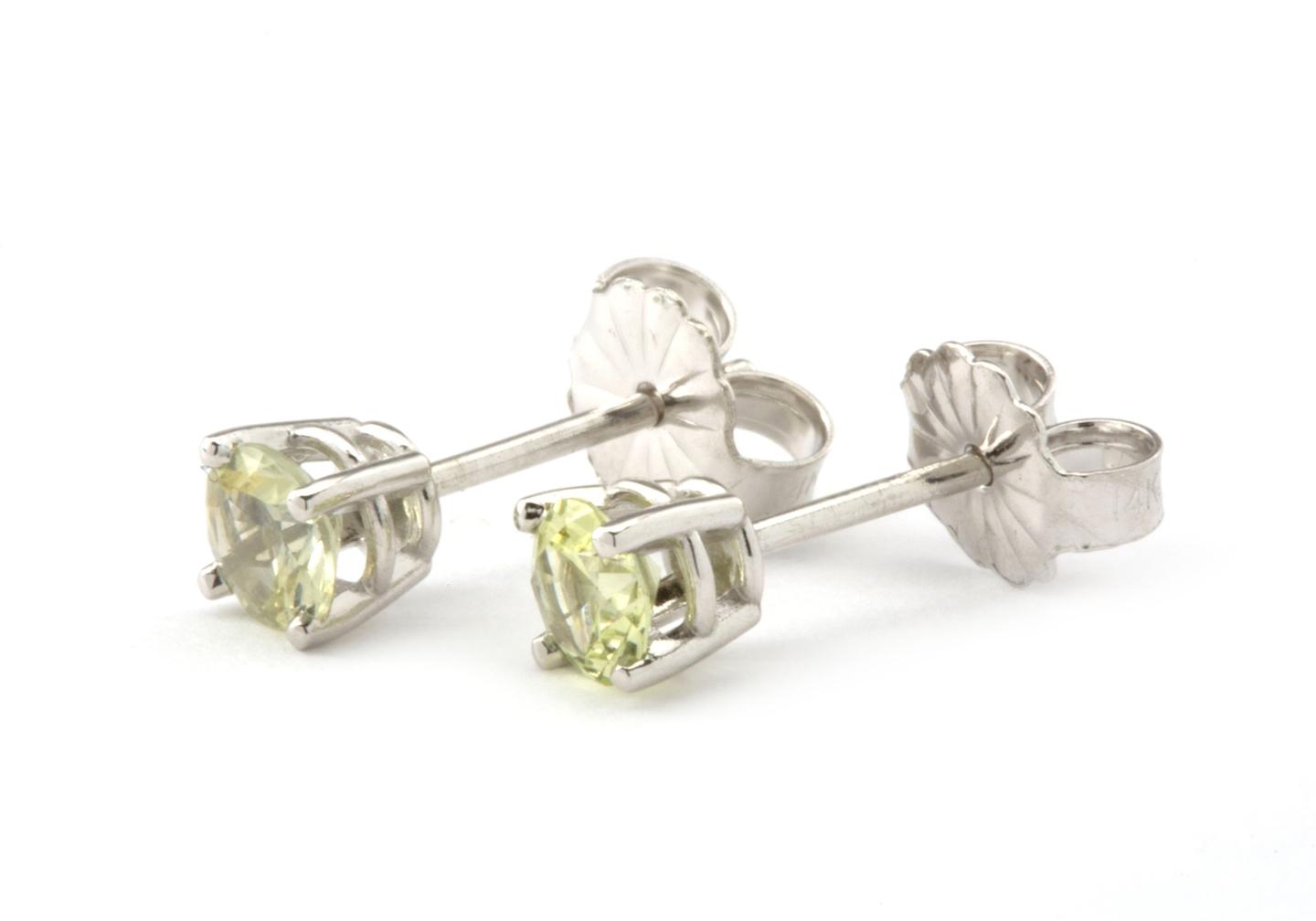 14k Fancy Montana Sapphire Stud Earrings
