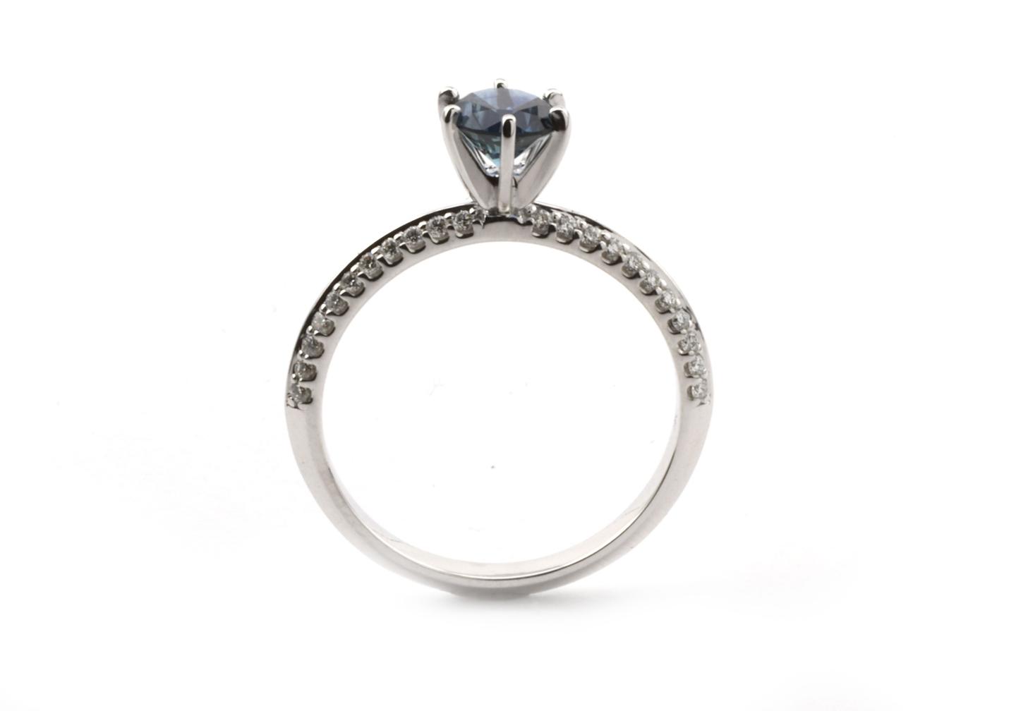 14k Fancy Montana Sapphire Ring
