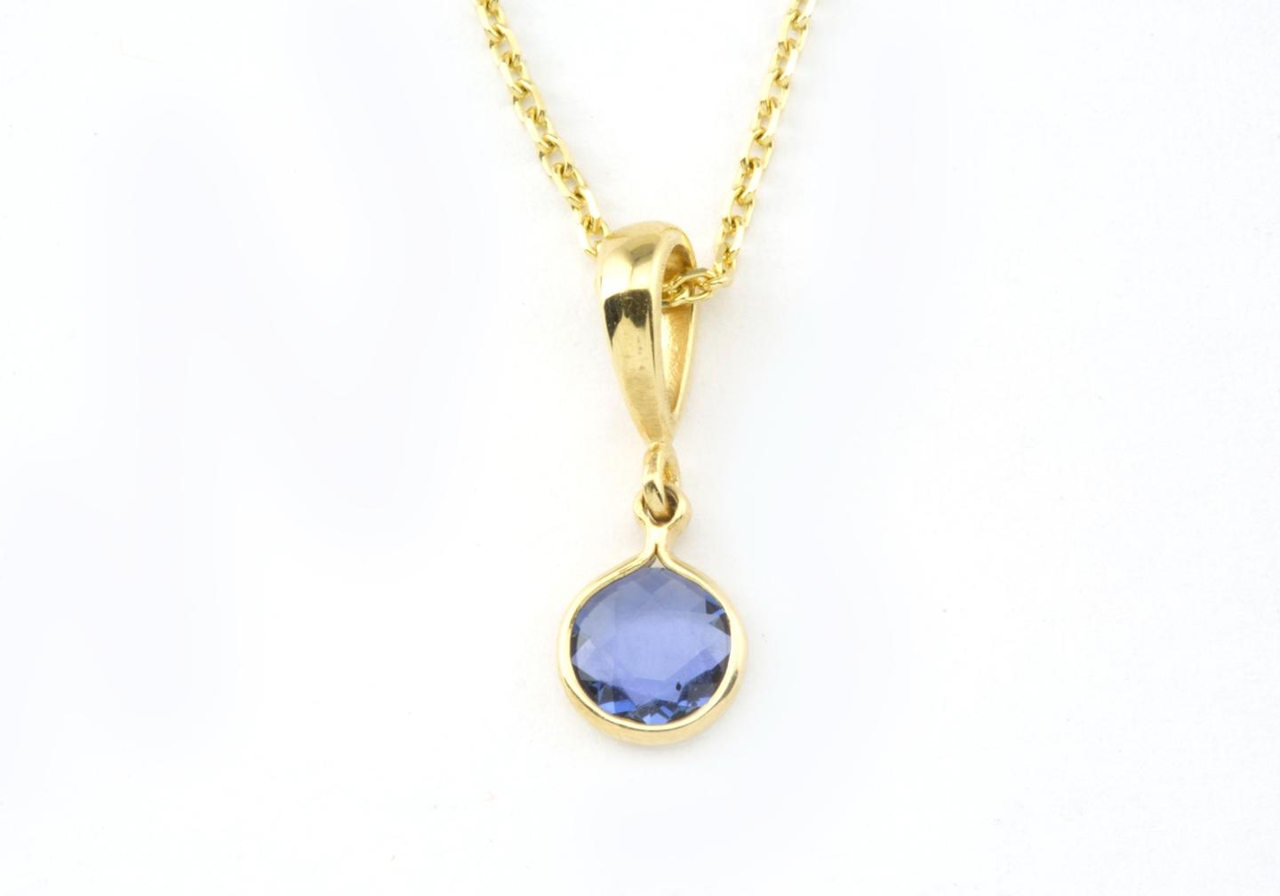 14K Yogo Sapphire Necklace