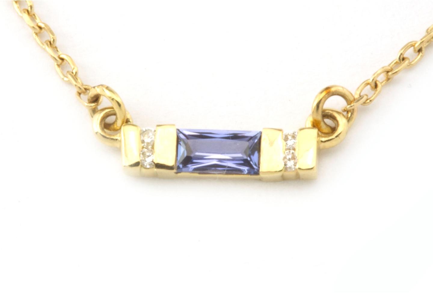 14K Yogo Sapphire Necklace