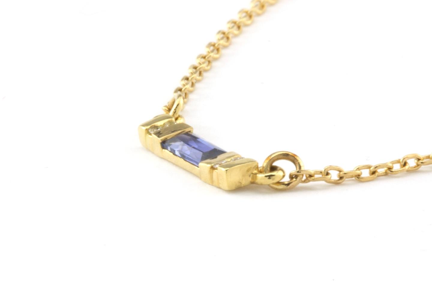 14K Yogo Sapphire Necklace