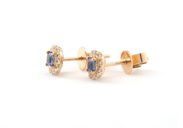 14k Yogo Sapphire and Diamond Necklace