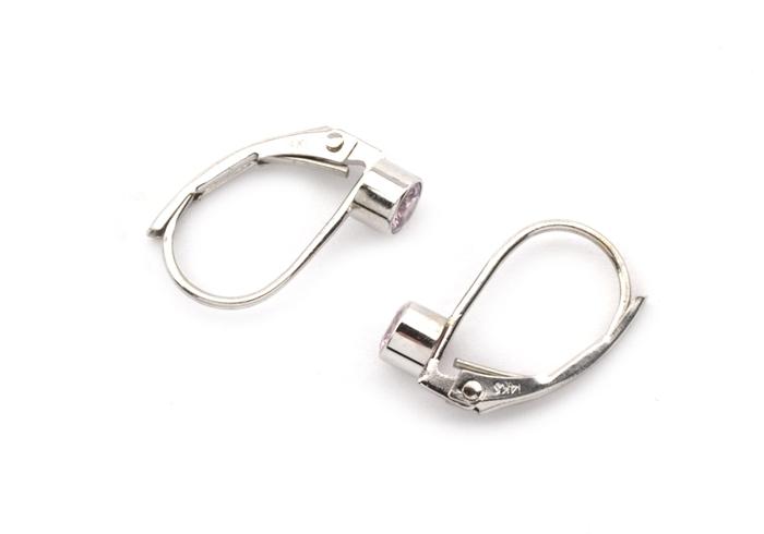 14k Yogo Sapphire and Diamond Drop Earrings