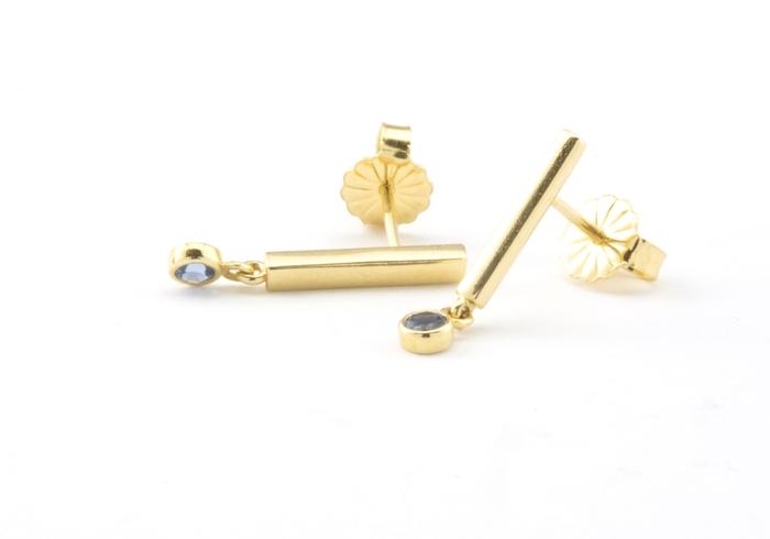 14K Yogo drop earrings