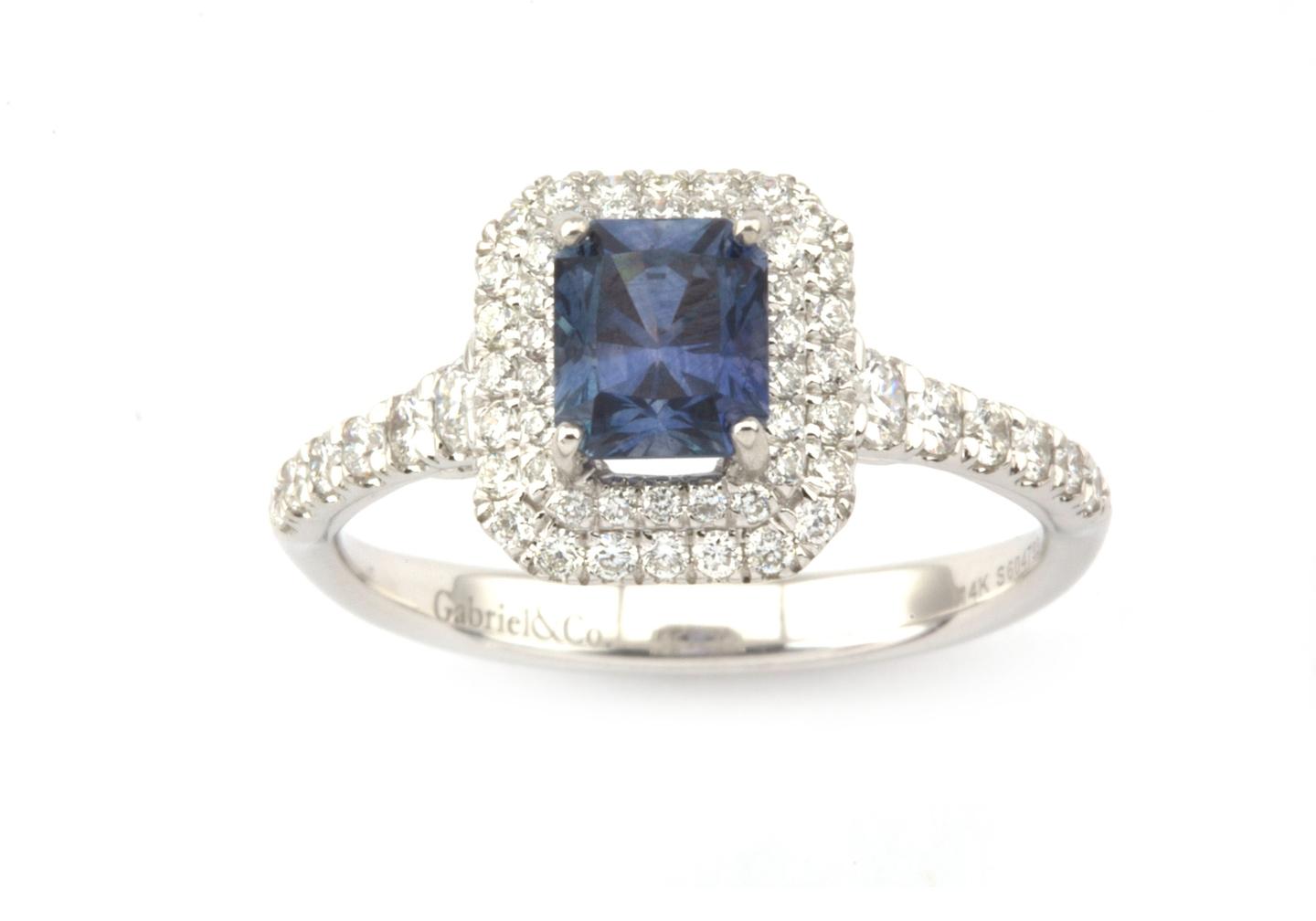 14k Fancy Montana Sapphire Ring