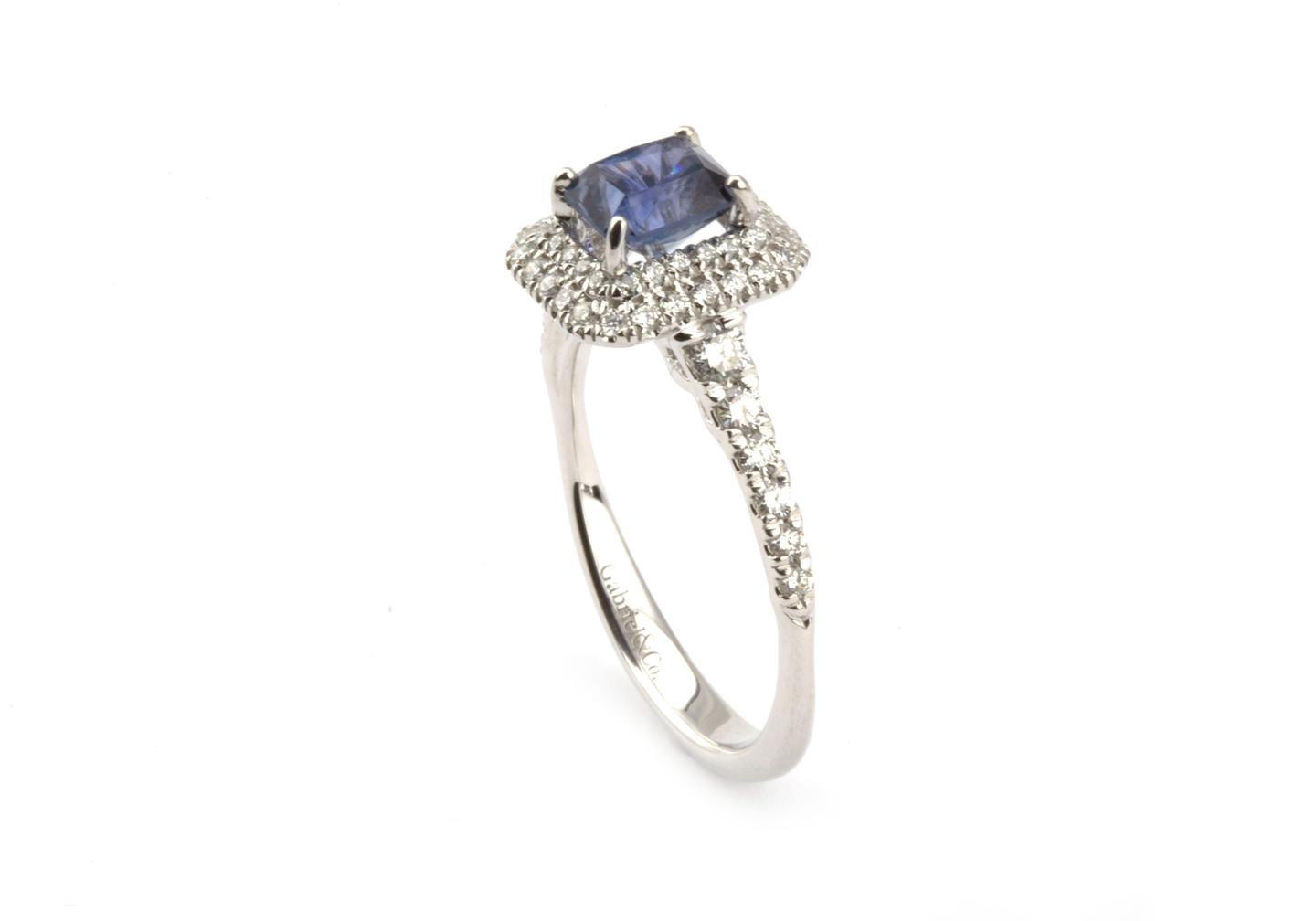 14k Fancy Montana Sapphire Ring