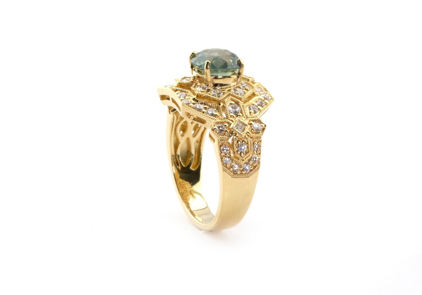 14k Vintage Yogo Sapphire Ring