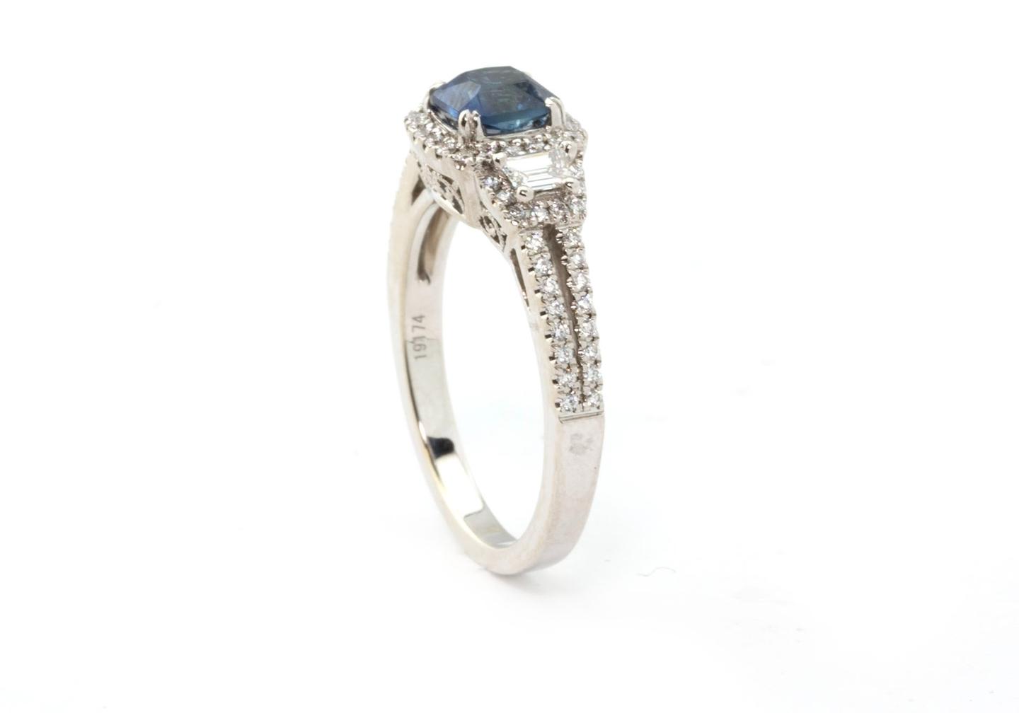 14k Fancy Montana Sapphire Ring