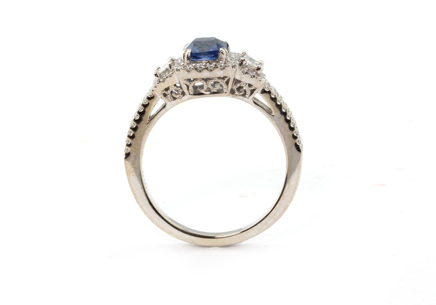 14k Fancy Montana Sapphire Ring