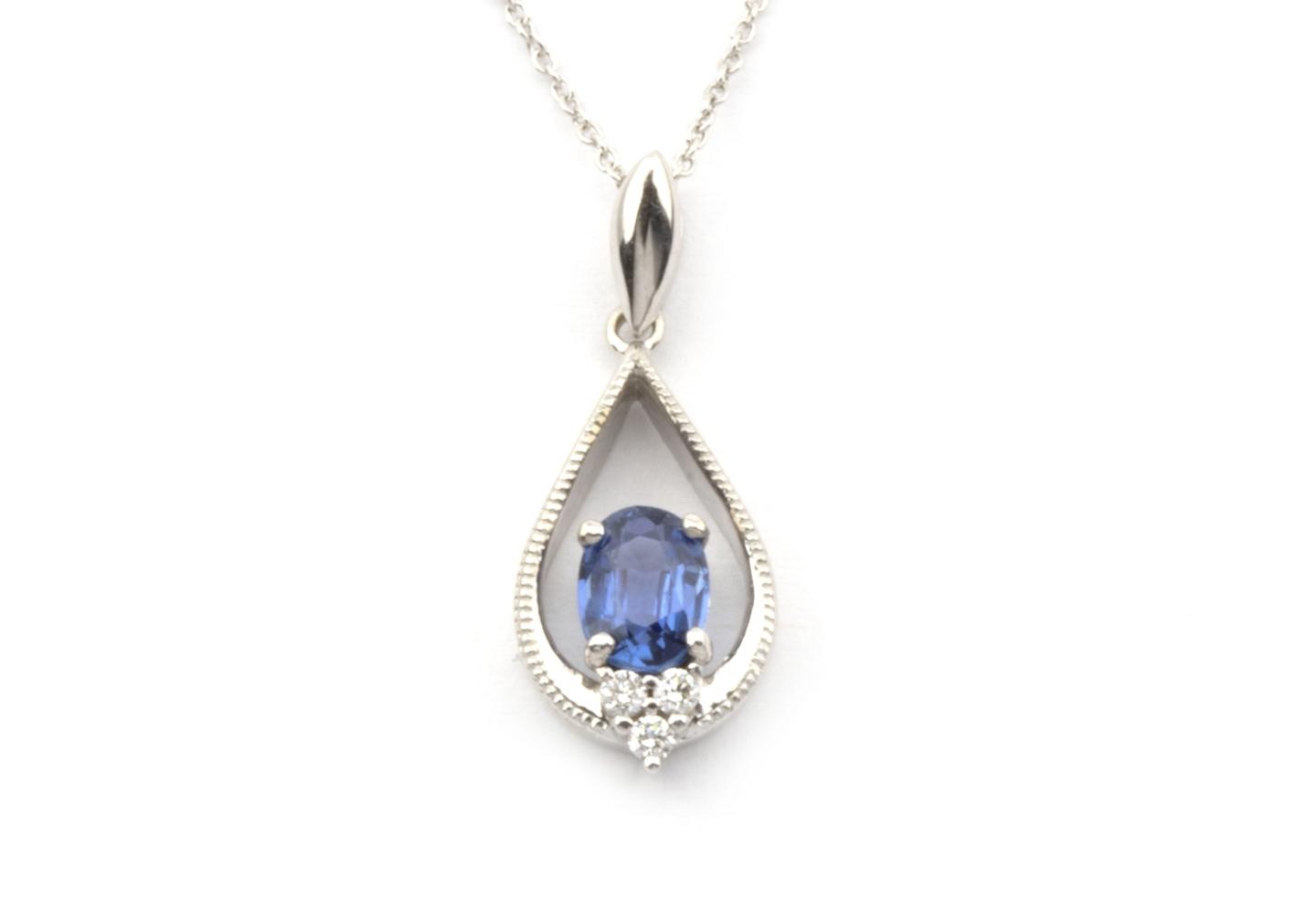 14K Yogo Sapphire and Diamond